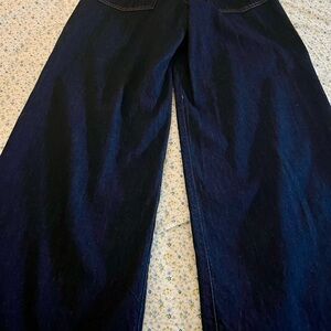 Madewell Dark Blue Flare & Wide Leg Jeans